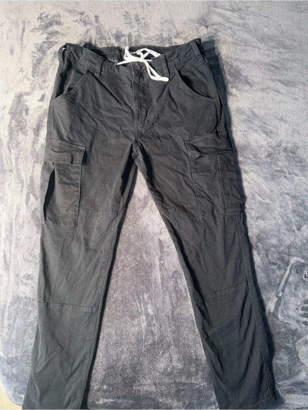 Fashion Nova Black Cargo Pants with Drawstring